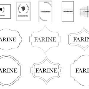 Stickers ou étiquettes pour pot à épice