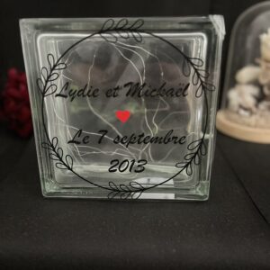 IMG_6928 Lampe brique de verre mariage couple