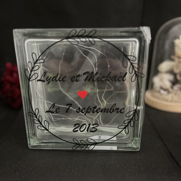 IMG_6928 Lampe brique de verre mariage couple calendrier