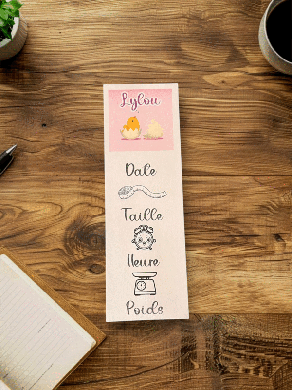 Marque-page faire-part