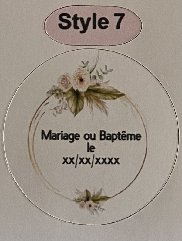 Etiquettes mariage ou baptême