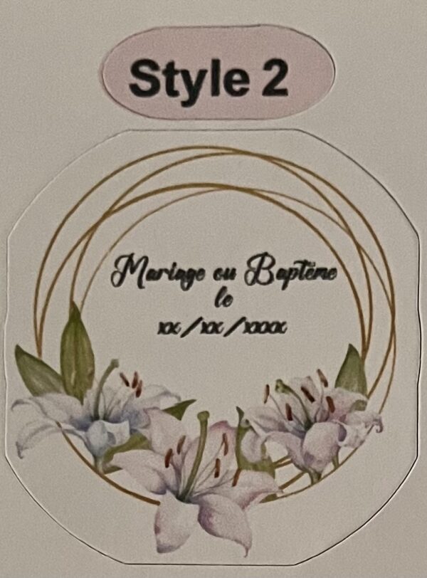 Etiquettes mariage ou baptême