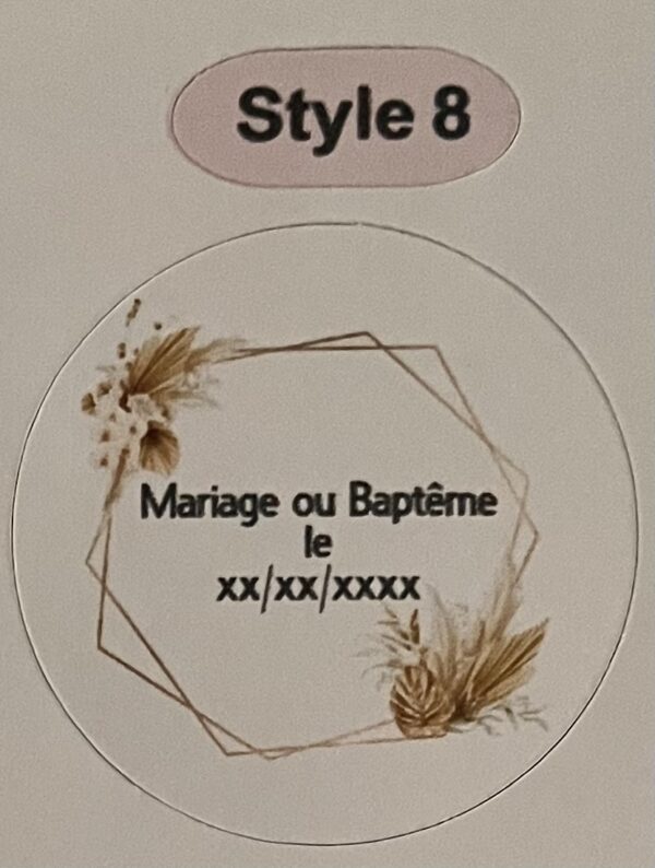 Etiquettes mariage ou baptême