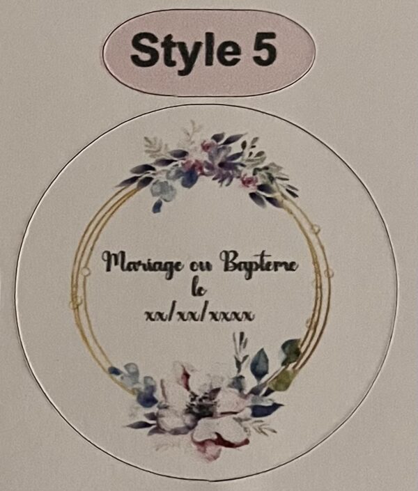 Etiquettes mariage ou baptême