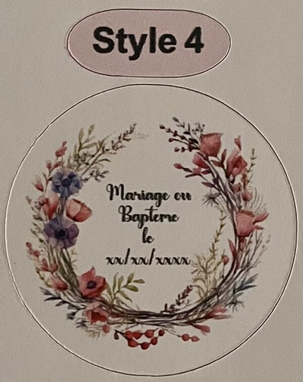 Etiquettes mariage ou baptême