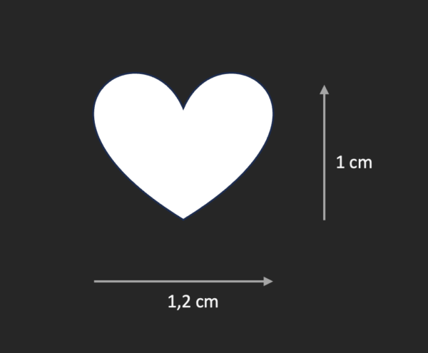 Coeur clou argentées