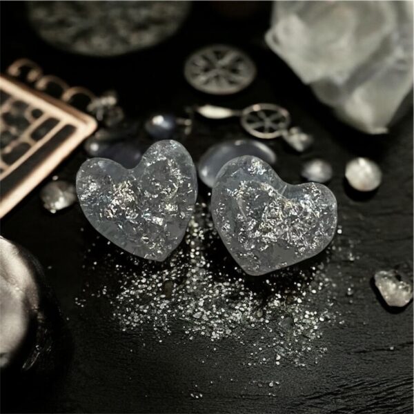 Coeur clou argentées