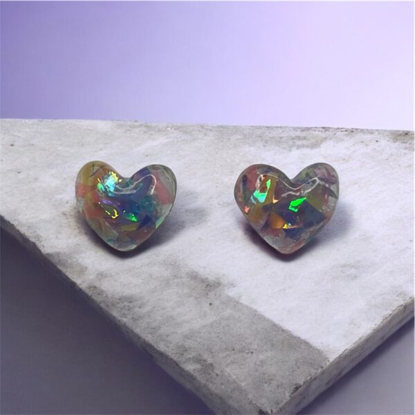 Coeur clou argentées