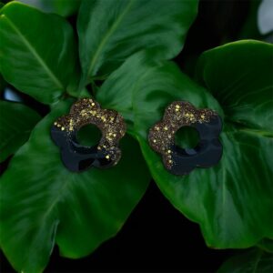 Panpilles  noir et or pailleté