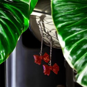 Photoroom_20260221_203859 Boucles d'oreilles noeud rouge